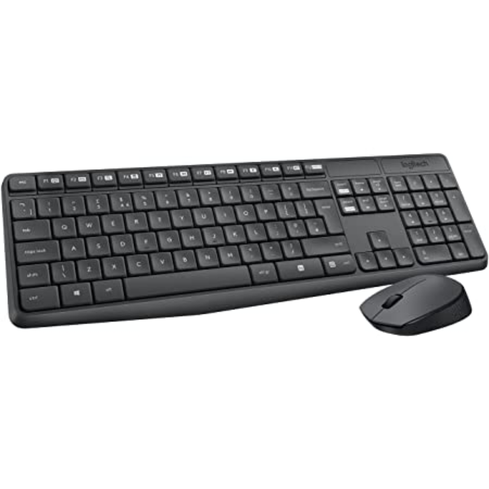 Immagine di TASTIERA + MOUSE OTTICO WIRELESS LOGITECH COMBO MK235 920-007913 NERO