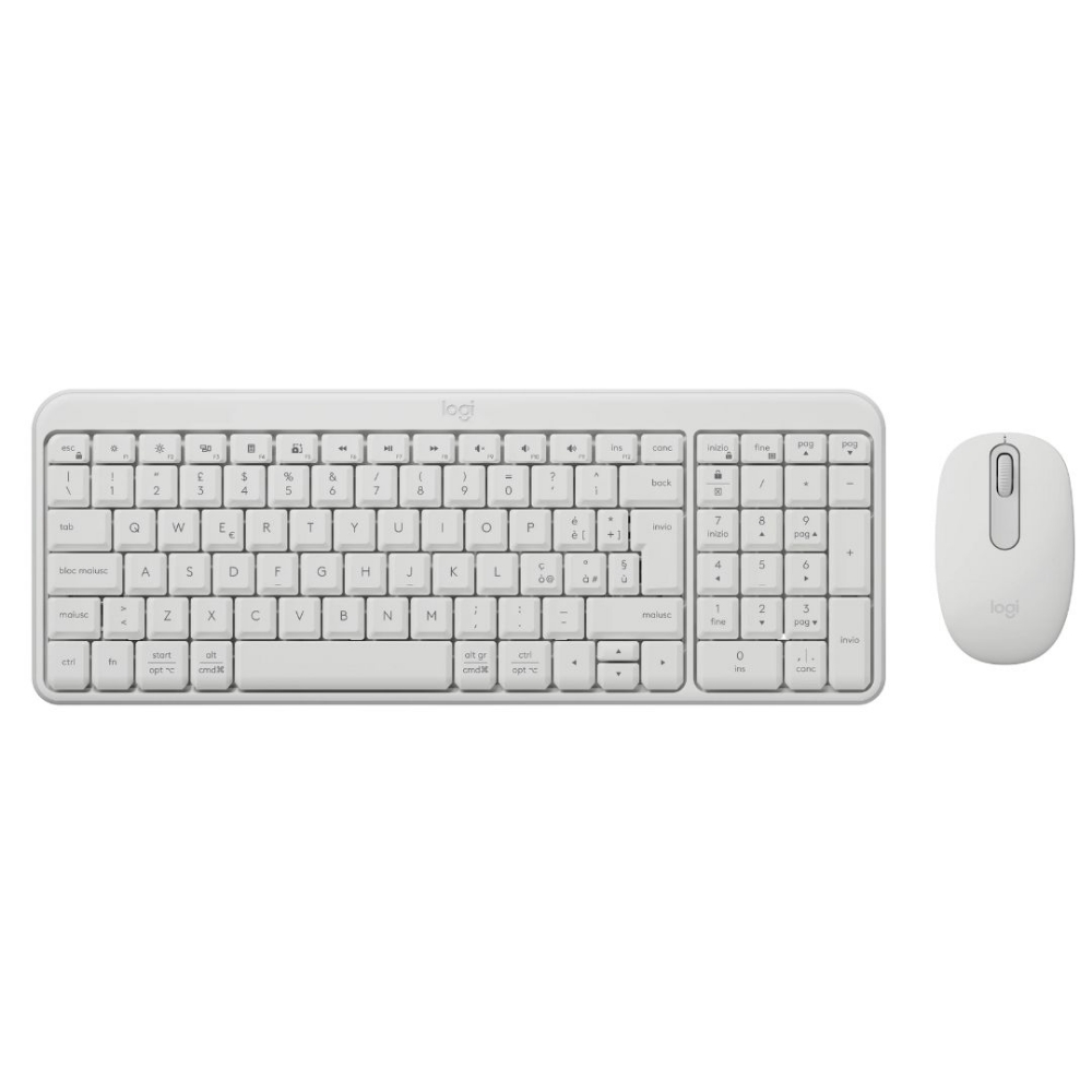 Immagine di TASTIERA + MOUSE OTTICO BLUETOOTH LOGITECH MK250 920-013535 WHITE