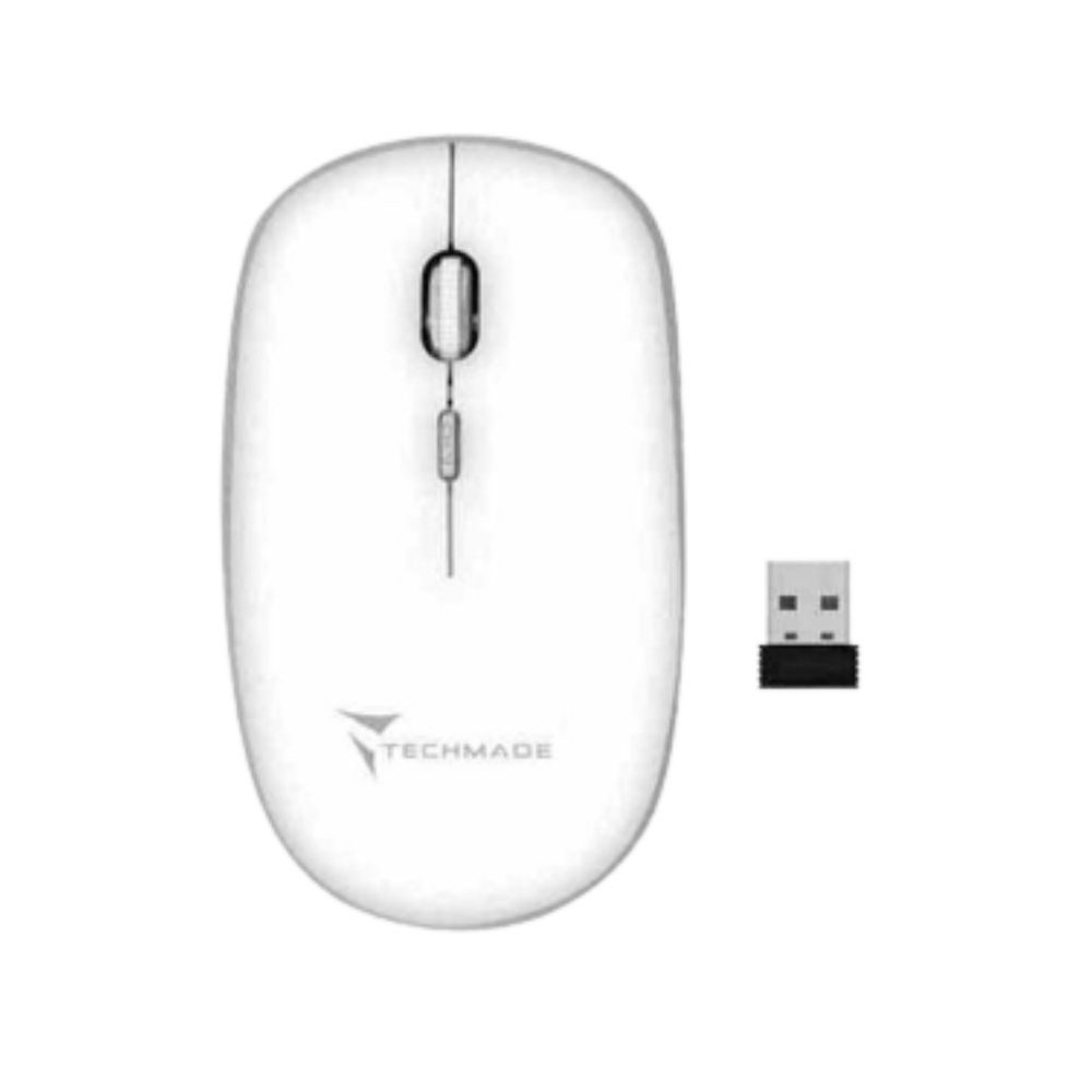 Immagine di MOUSE OTTICO WIRELESS TECHMADE TM-MUSWN4B-WH WHITE