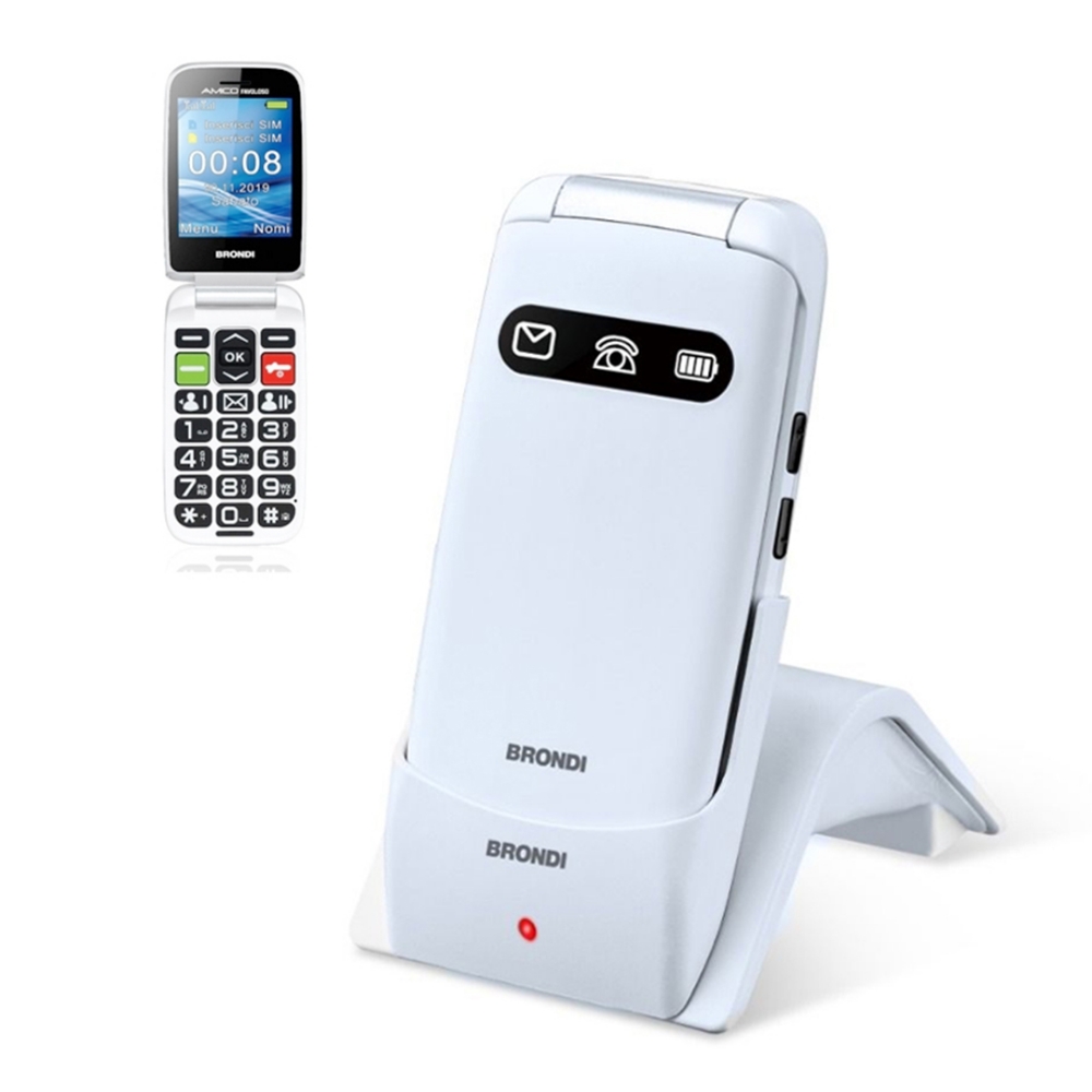 Immagine di CELLULARE BRONDI FAVOLOSO DUOS WHITE METAL ITALIA