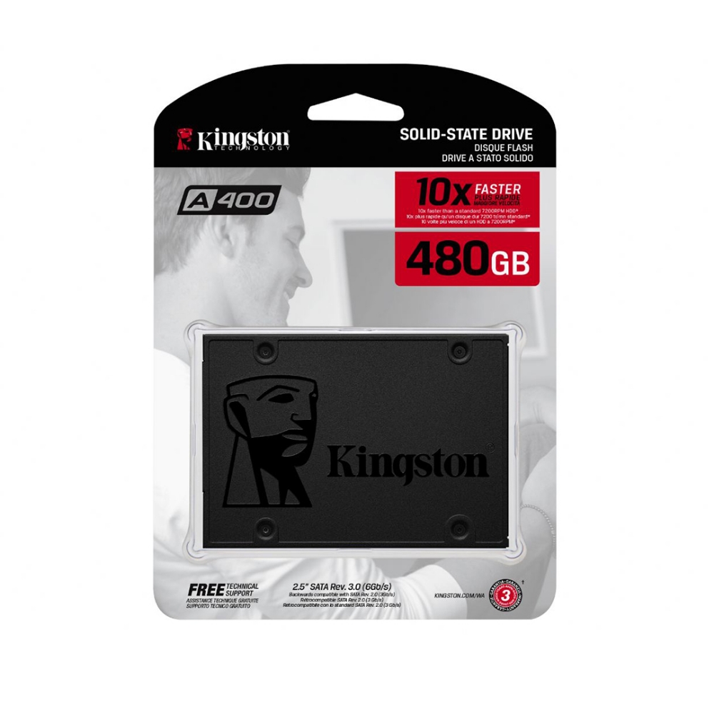 Immagine di HARD DISK 2,5 SSD 480GB KINGSTON SOLID STATE A400 SA400S37/480G