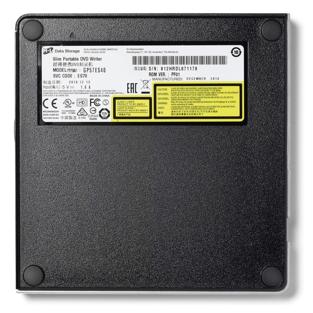 Immagine di MASTERIZZATORE DVD ESTERNO DL LG SLIM GP57ES40 SILVER