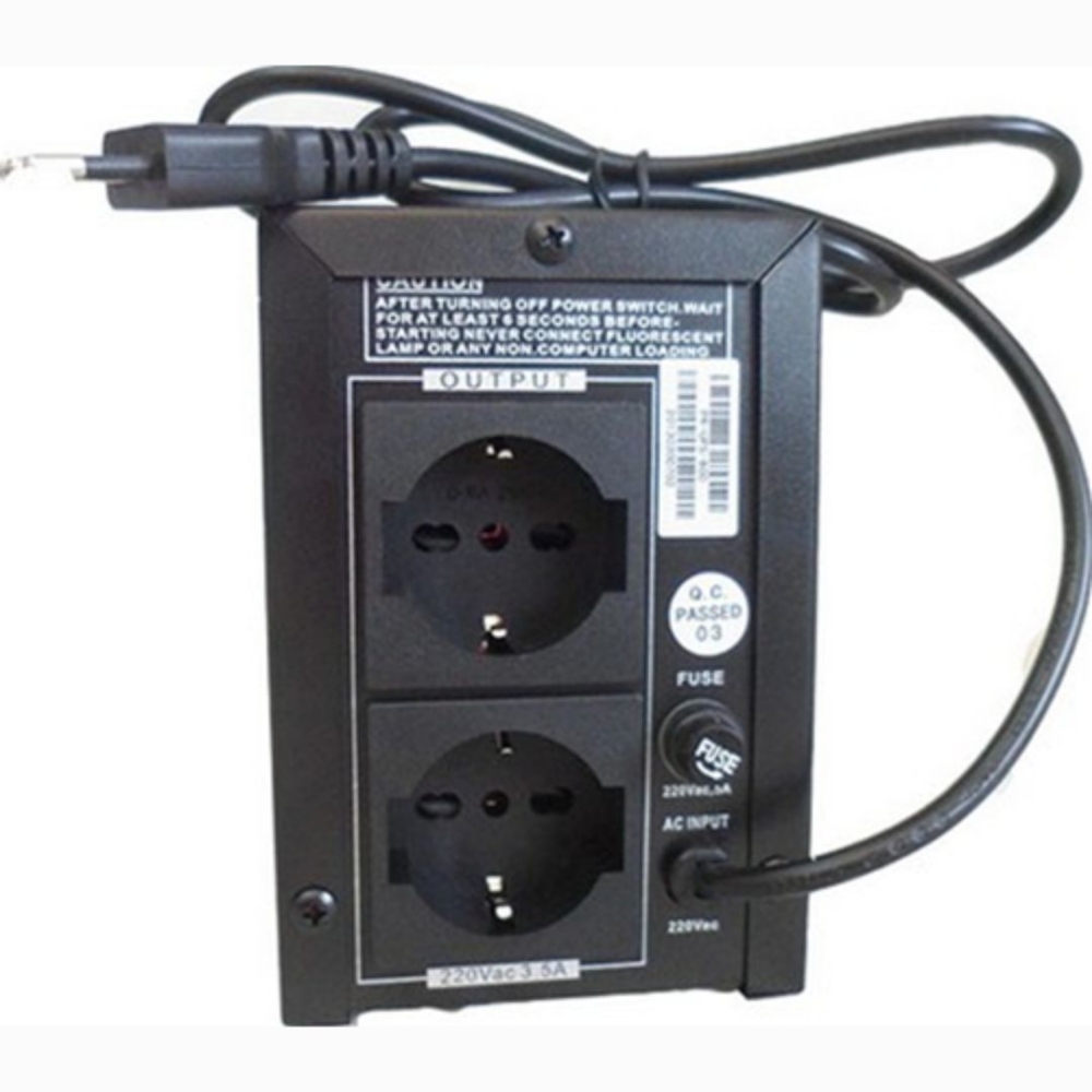 Immagine di UPS 800VA CON 2 USCITE BIVALENTI FUNZIONE AC RESTART TECNO ACCESSORI TC-800VA