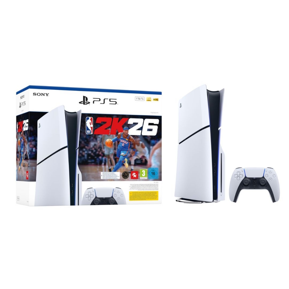 Immagine di CONSOLE PS5 STANDARD EDITION SLIM 1TB SONY BUNDLE NBA 2K26 WHITE ITALIA