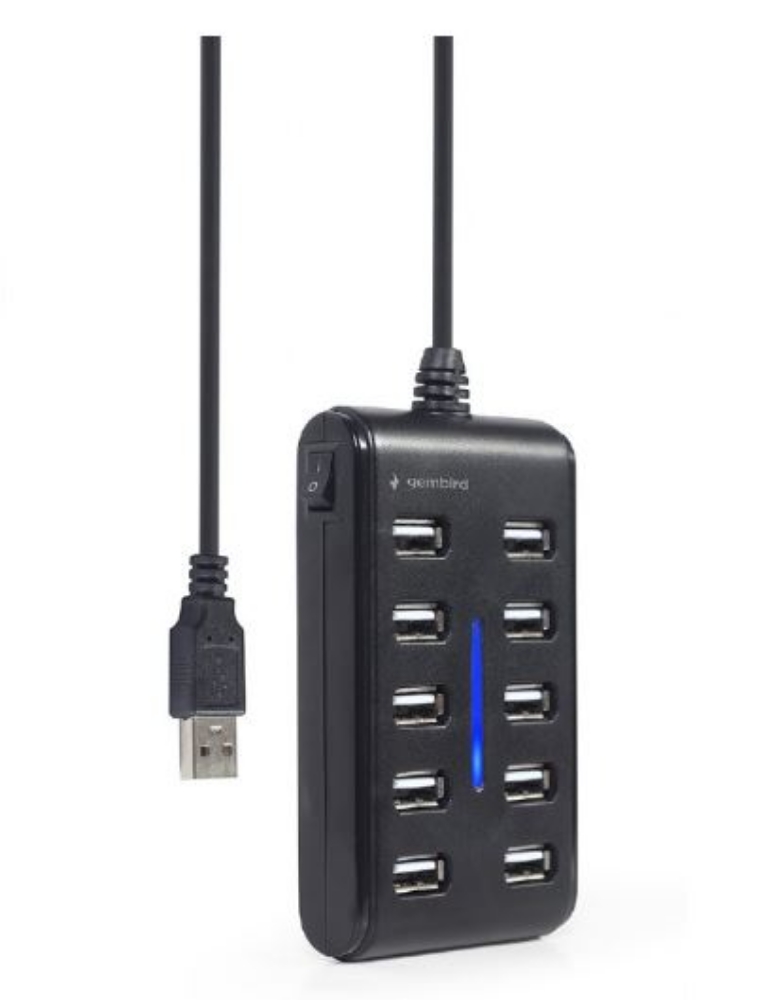 Picture of HUB USB 2.0 10 PORTE TECHMADE UHB-U2P10P-01 BLACK