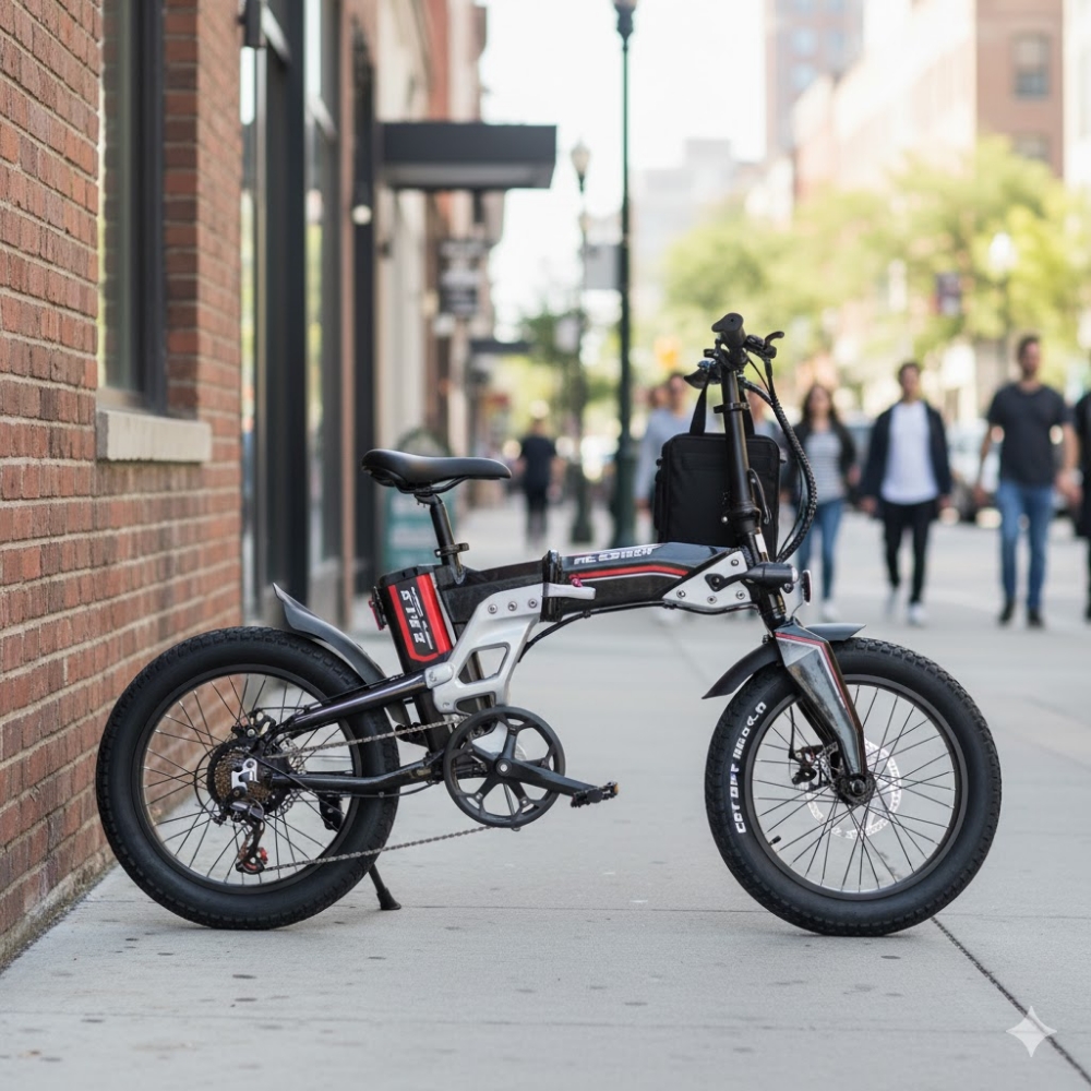 Immagine di BICICLETTA ELETTRICA 250W VELOCIFERO FATFOLD ALU NERO