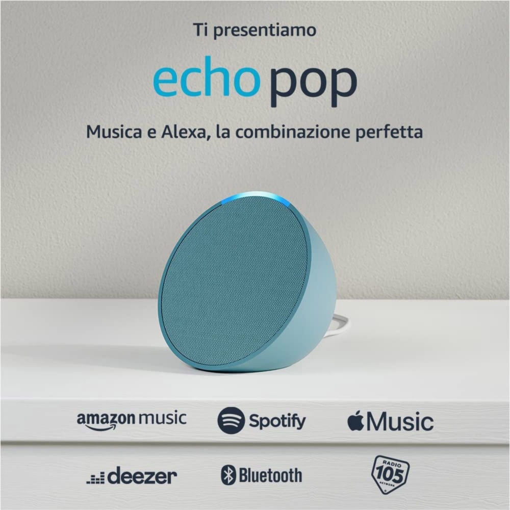 Picture of AMAZON ECHO POP ALTOPARLANTE BLUETOOTH CON ALEXA VERDE PETROLIO B09ZXG6WHN