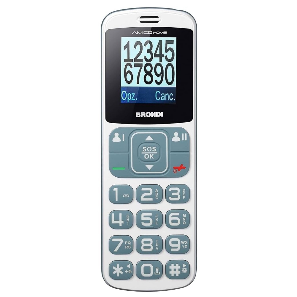 Picture of CELLULARE BRONDI AMICO HOME DUOS WHITE / GREY ITALIA