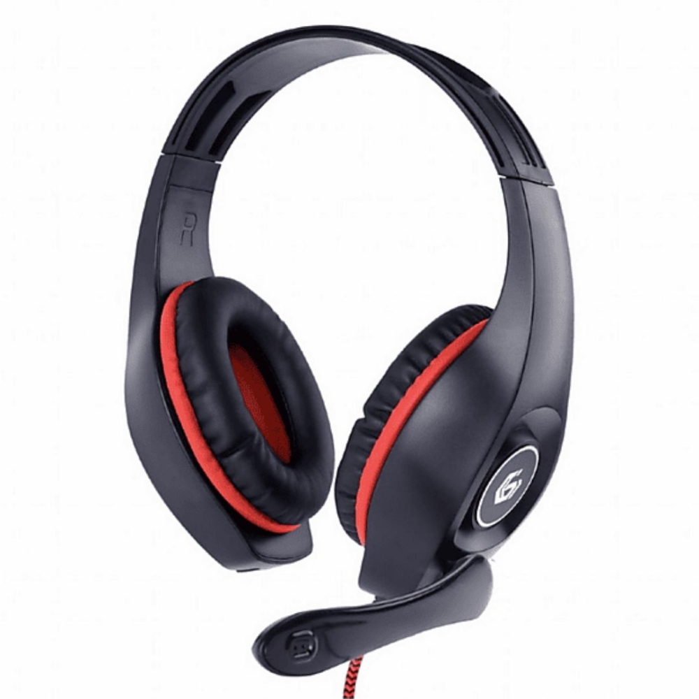 Immagine di CUFFIA GAMING TECHMADE GEMBIRD CON CONTROLLO DEL VOLUME ROSSO-NERE GHS-05-R