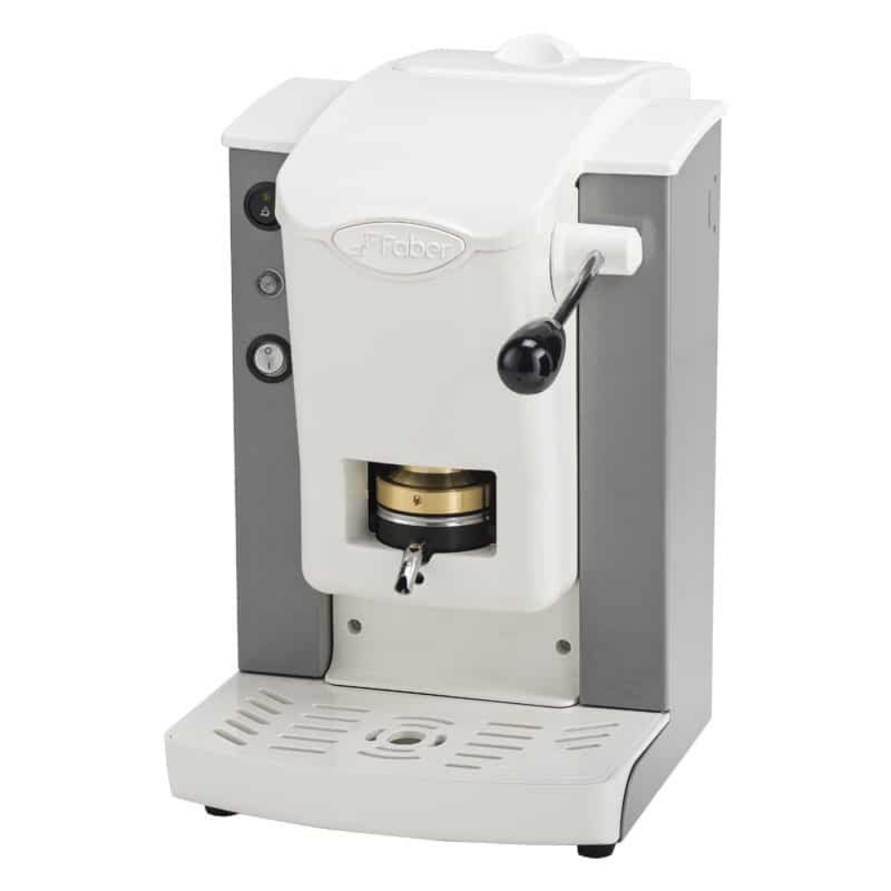 Immagine di MACCHINA DA CAFFE' FABER SLOT PLAST BASIC TELAIO GRIGIO PLASTICHE BIANCO PRESSACIALDA IN OTTONE SPGRIBBASOTT
