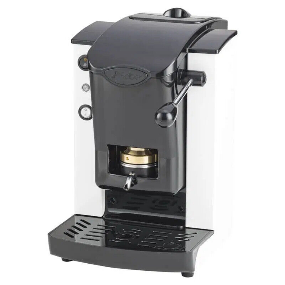 Immagine di MACCHINA DA CAFFE' FABER SLOT PLAST BASIC TELAIO NERO PLASTICHE BIANCO PRESSACIALDA IN OTTONE SPNERBBASOTT