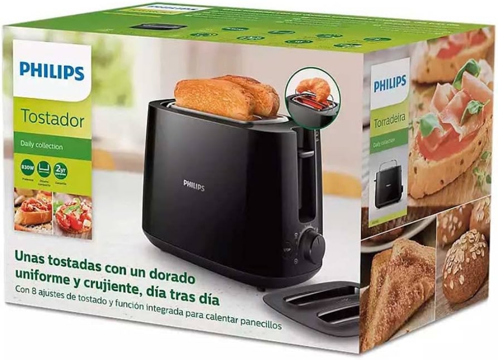 Picture of TOSTAPANE PHILIPS DAILY COLLECTION HD2582/90 BLACK