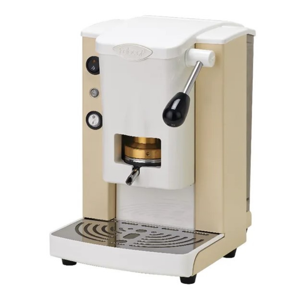 Picture of MACCHINA DA CAFFE' FABER SLOT PLAST BASIC TELAIO SABBIA PLASTICHE BIANCO PRESSACIALDA IN OTTONE