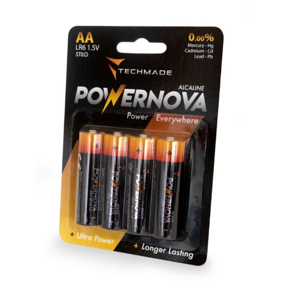 Immagine di BATTERIA STILO AA ALCALINA 4PZ TECHMADE TM-LR6