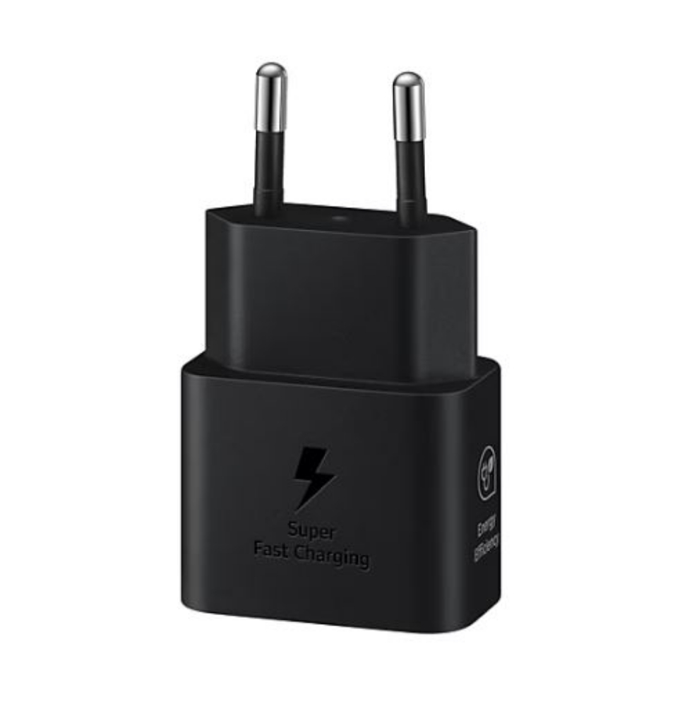 Immagine di CARICABATTERIA DA RETE SAMSUNG SUPER FAST CHARGING 25W USB-C + CAVO TYPE-C EP-T2510XBEGEU BLACK