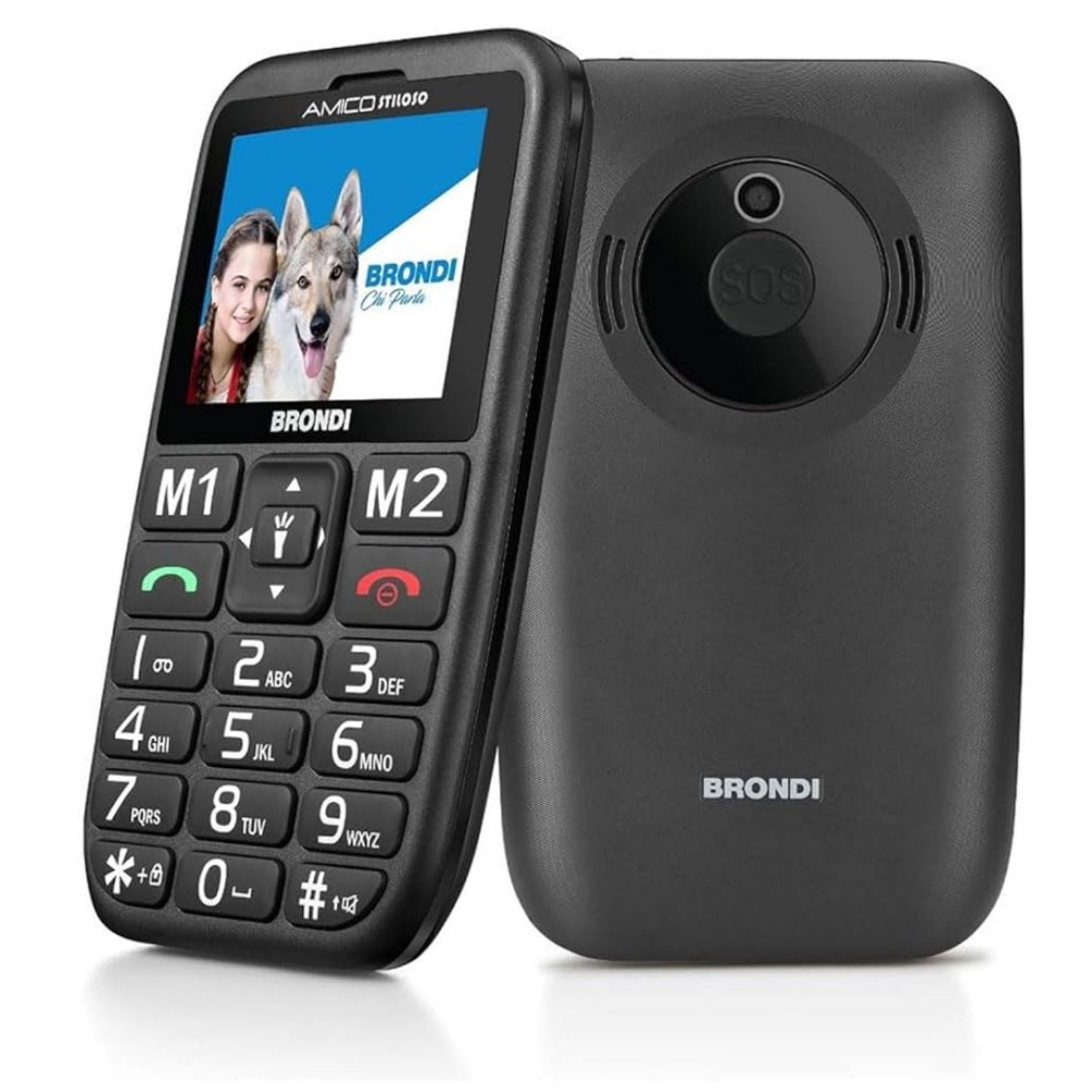 Immagine di CELLULARE BRONDI AMICO STILOSO DUOS BLACK ITALIA
