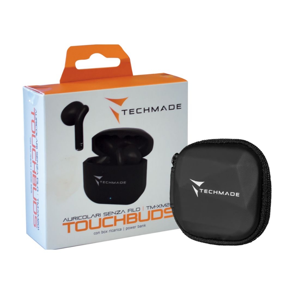 Immagine di AURICOLARI WIRELESS TECHMADE TM-XM201-BK NERO