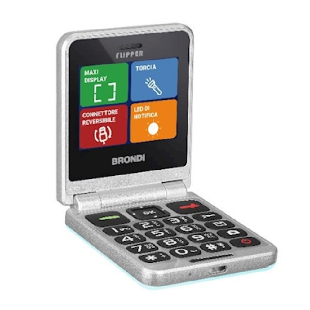 Immagine di CELLULARE BRONDI FLIPPER DUOS VERDE ACQUA METAL ITALIA