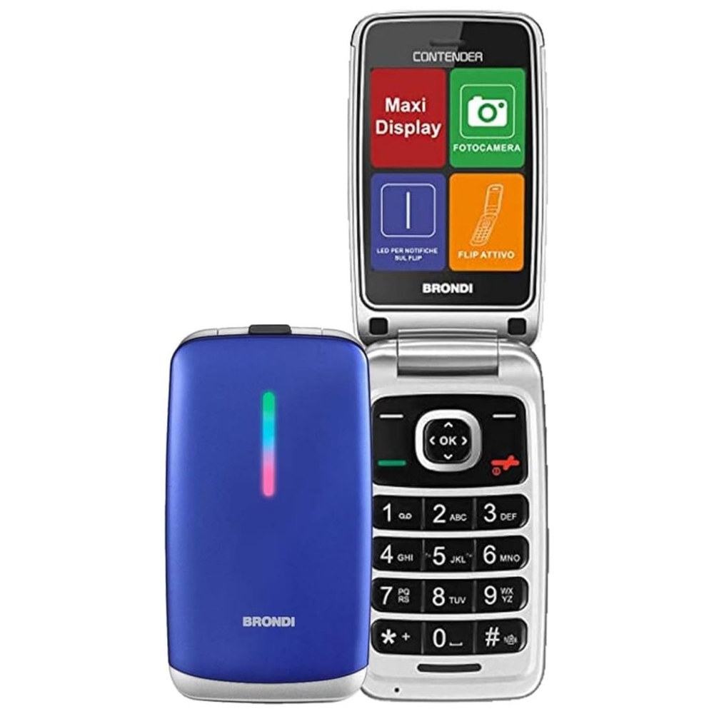 Immagine di CELLULARE BRONDI CONTENDER DUOS BLU METAL ITALIA