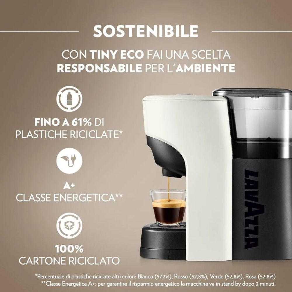 Immagine di MACCHINA DA CAFFE' A MODO MIO LAVAZZA TINY ECO WHITE