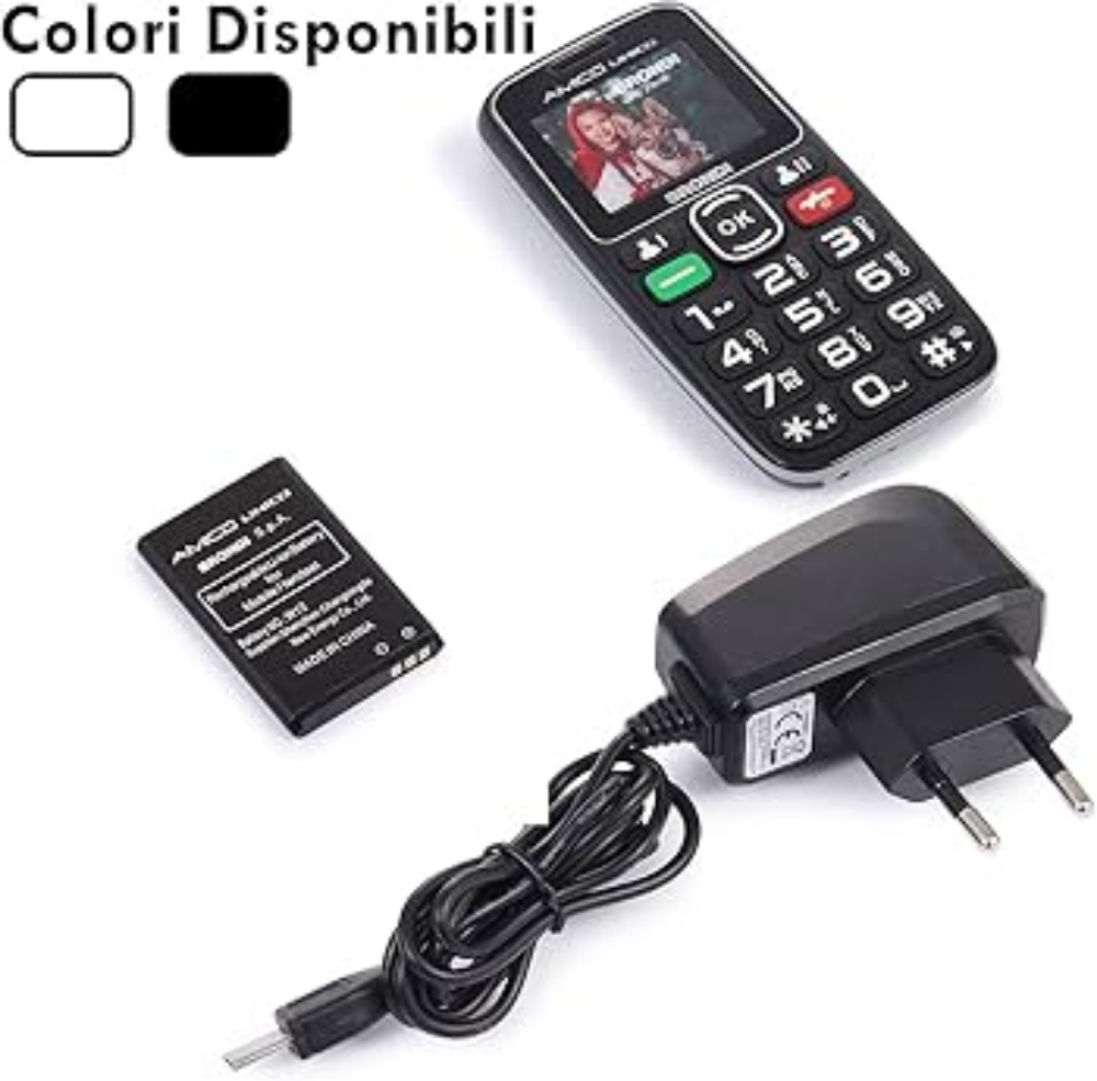 Picture of CELLULARE BRONDI AMICO UNICO+ DUOS BLACK ITALIA