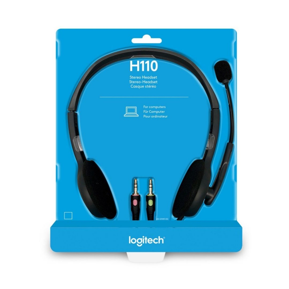 Immagine di CUFFIE + MICROFONO 3,5MM LOGITECH STEREO H110 981-000271