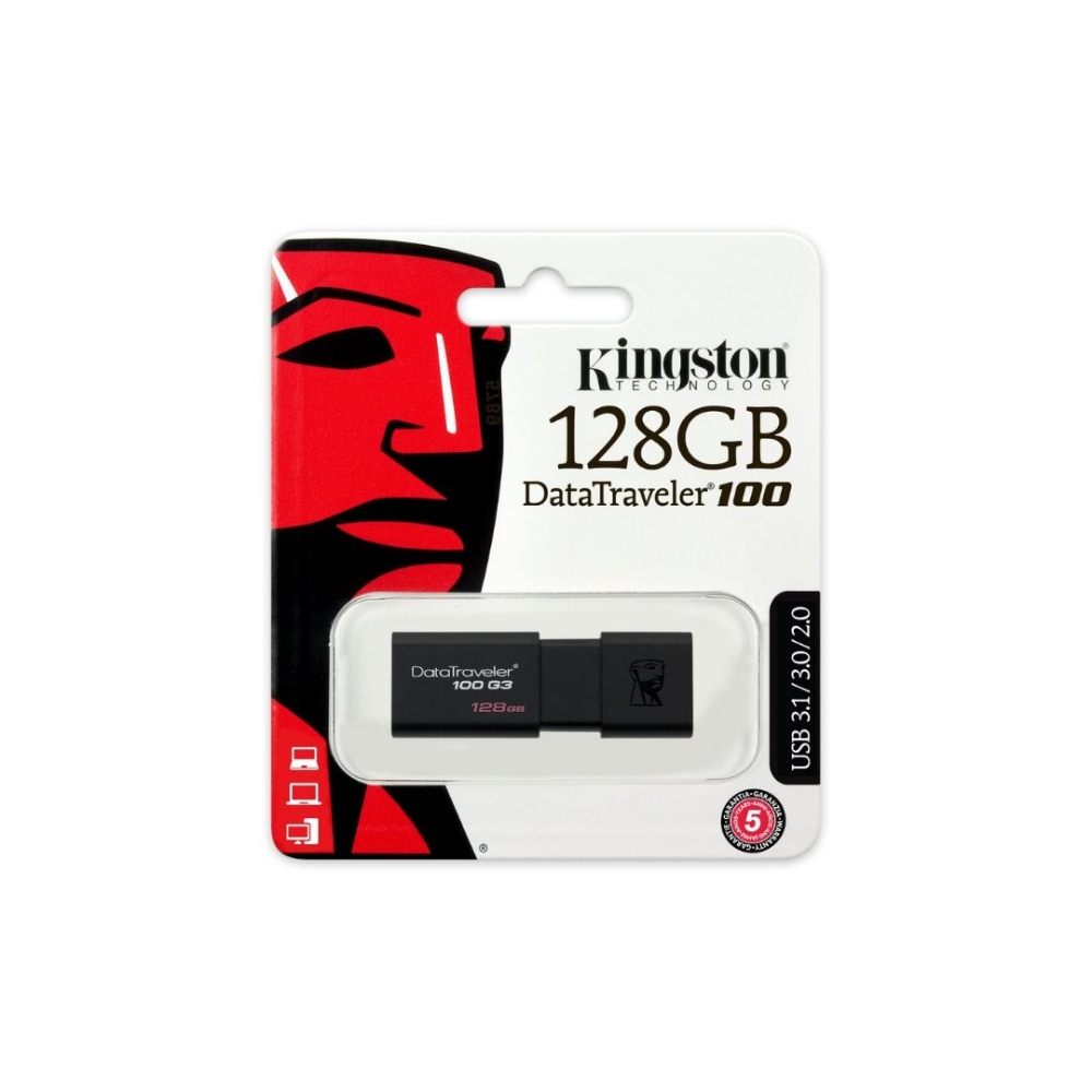 Picture of MEMORIA USB 128GB 3.0 KINGSTON DT100G3/128GB