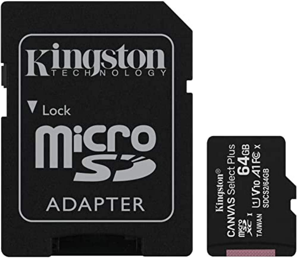 Picture of MEMORY CARD MICRO SD/TRANSFLASH 64GB KINGSTON CLASSE 10 SDCS2/64GB