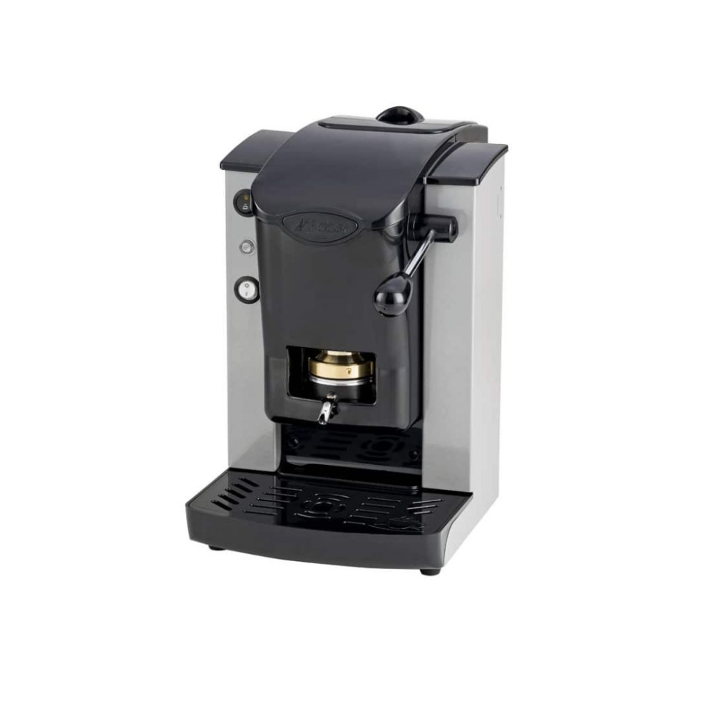 Picture of MACCHINA DA CAFFE' FABER SLOT PLAST BASIC TELAIO GRIGIO PLASTICHE NERO PRESSACIALDA IN OTTONE SPGRINBASOTT