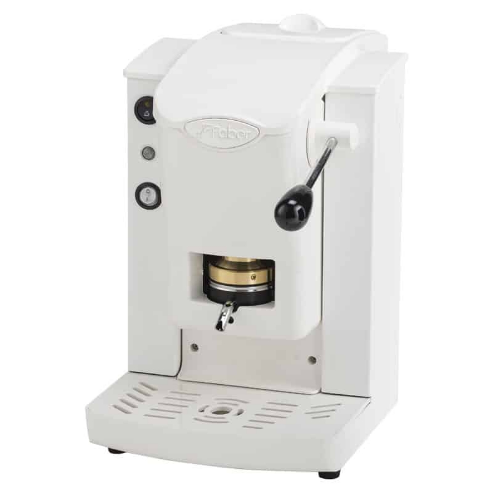 Picture of MACCHINA DA CAFFE' FABER SLOT PLAST BASIC TELAIO BIANCO PLASTICHE BIANCO PRESSACIALDA IN OTTONE SPBIABBASOTT