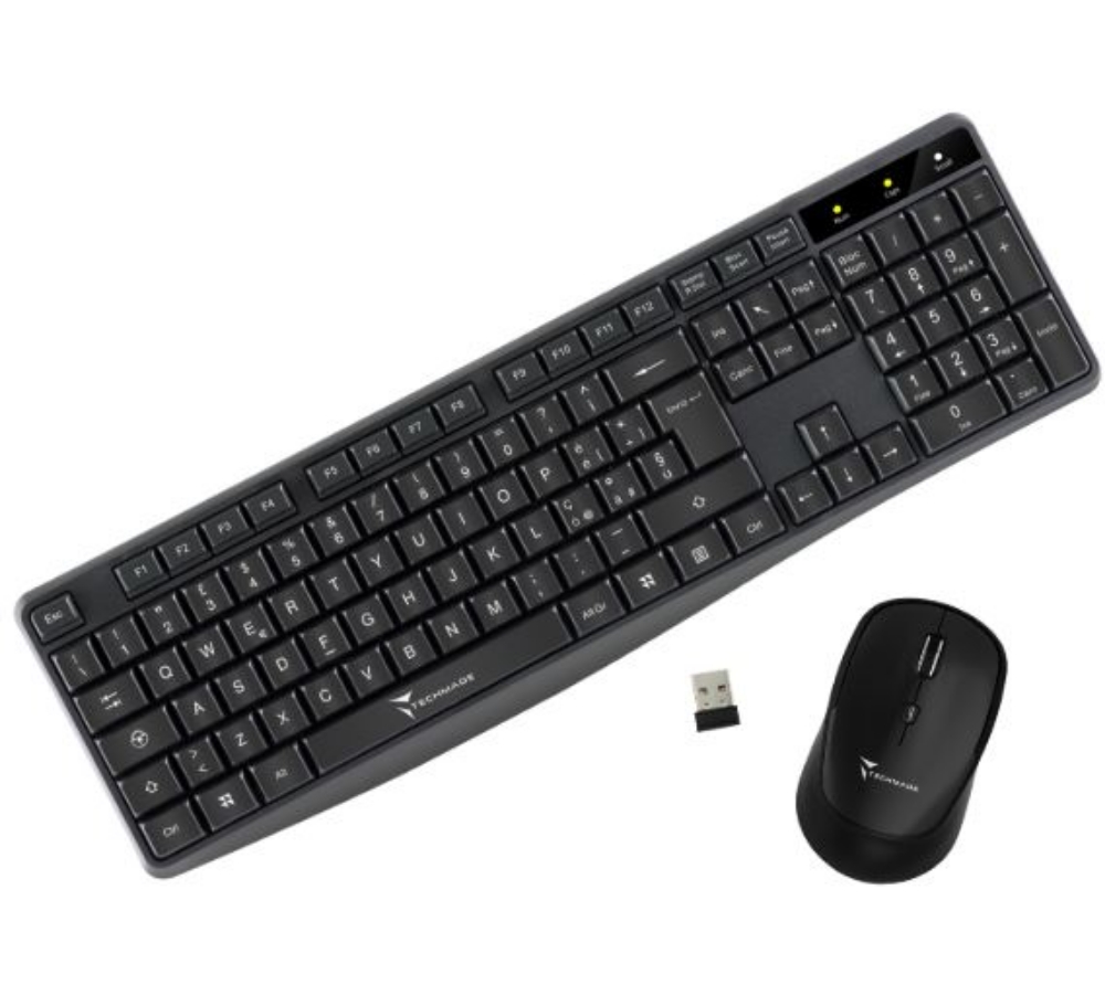 Immagine di TASTIERA + MOUSE WIRELESS TECHMADE TM-KM001