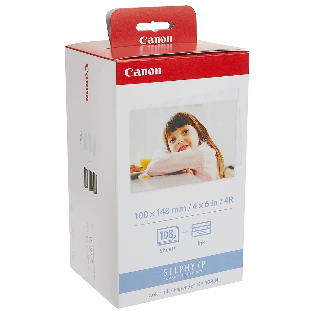 Immagine di CARTA PHOTO CANON KIT + SET CARTUCCE KP-108IN 3115B001