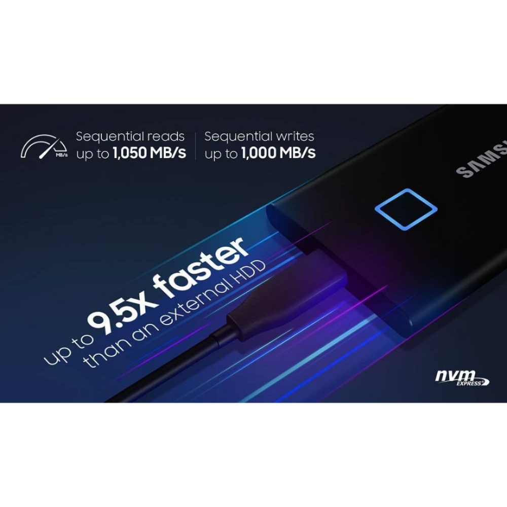 Immagine di HARD DISK SSD ESTERNO USB 3.2 1TB SAMSUNG T7 MU-PC1T0T/WW