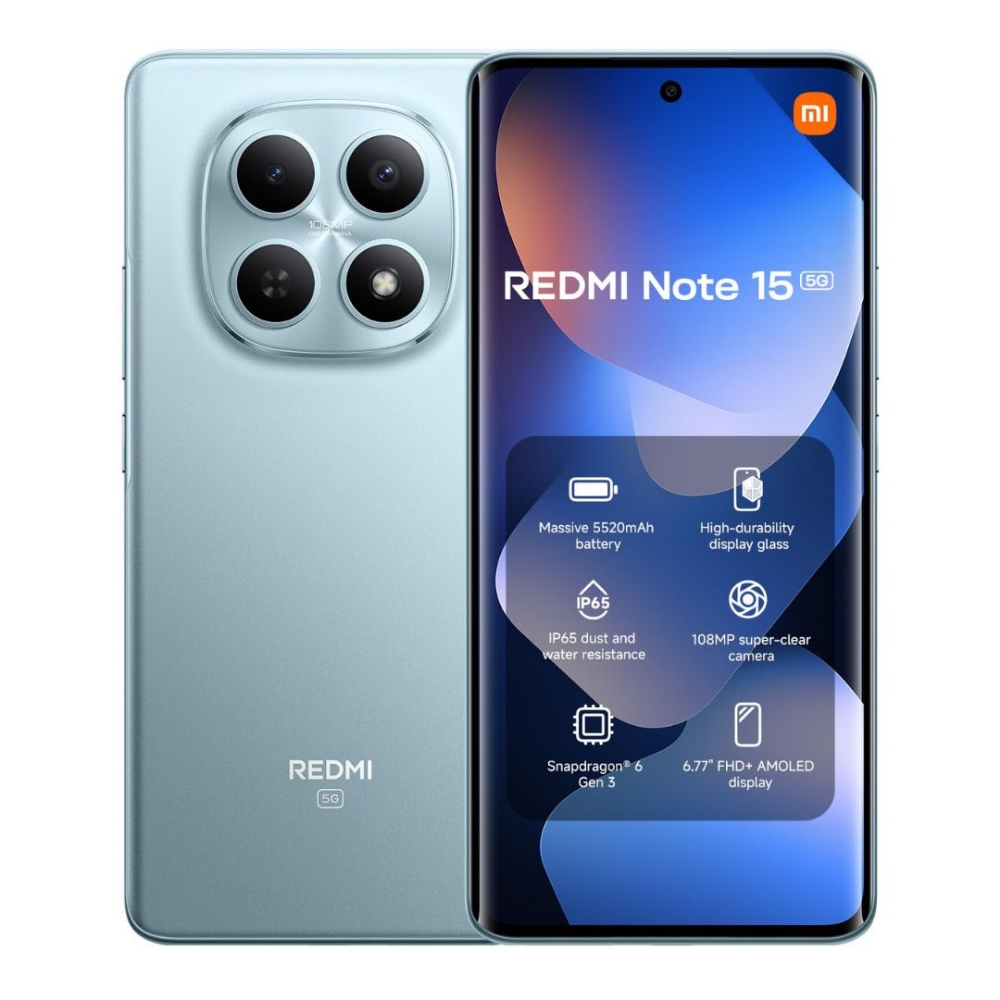 Picture of SMARTPHONE XIAOMI REDMI NOTE 15 5G 8+256GB DUOS GLACIER BLUE ITALIA