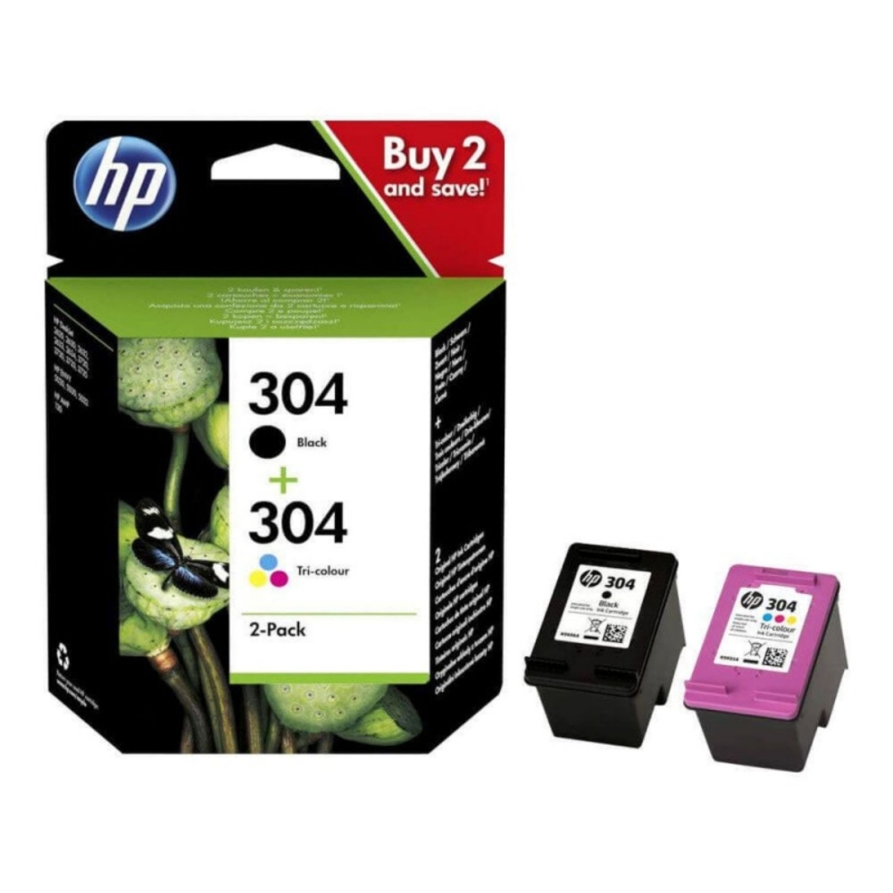 Immagine di CARTUCCIA HP MULTIPACK 304 BK + 304 CL 3JB05AE