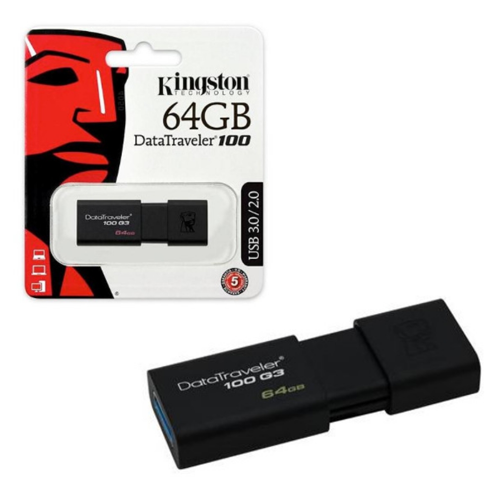 Immagine di MEMORIA USB 64GB 3.0 KINGSTON DT100G3/64GB