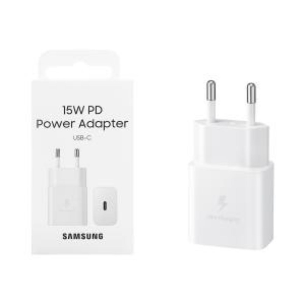 Immagine di CARICABATTERIA DA RETE SAMSUNG SUPER FAST CHARGING 15W USB-C EP-T1510NWEGEU WHITE.