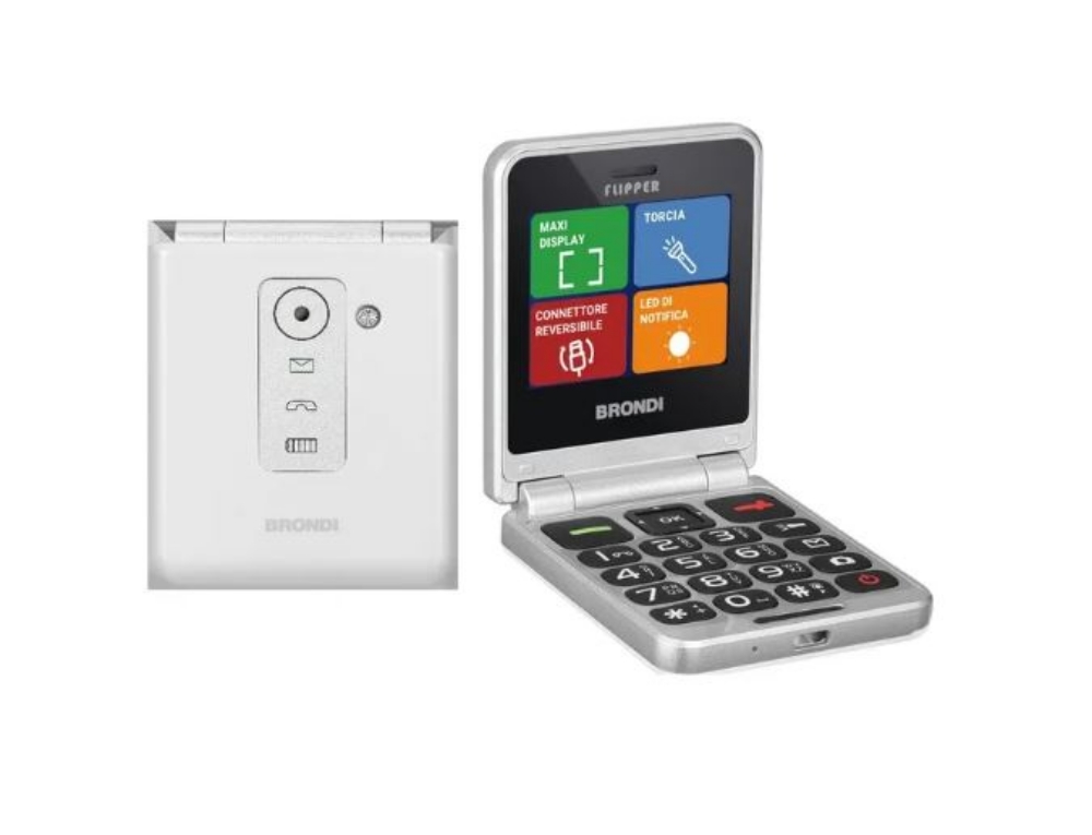 Picture of CELLULARE BRONDI FLIPPER DUOS WHITE ITALIA