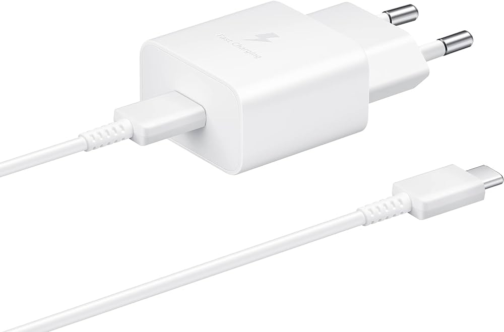 Picture of CARICABATTERIA DA RETE SAMSUNG SUPER FAST CHARGING 15W USB-C EP-T1510XWEGEU + CAVO TYPE-C WHITE