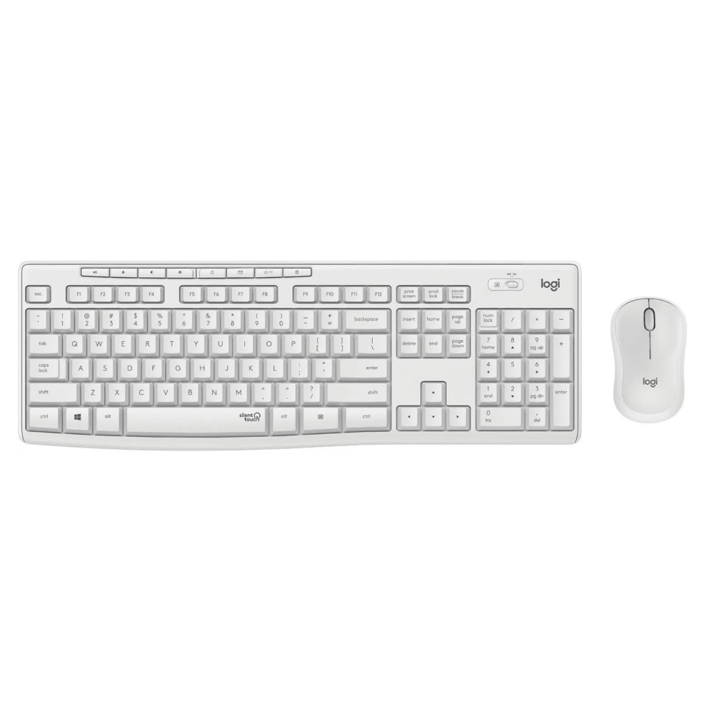Immagine di TASTIERA + MOUSE OTTICO WIRELESS LOGITECH COMBO MK295 920-009821 WHITE