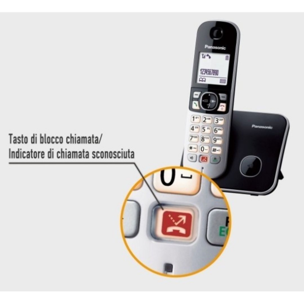 Immagine di CORDLESS PANASONIC KX-TG6851JTB BLACK