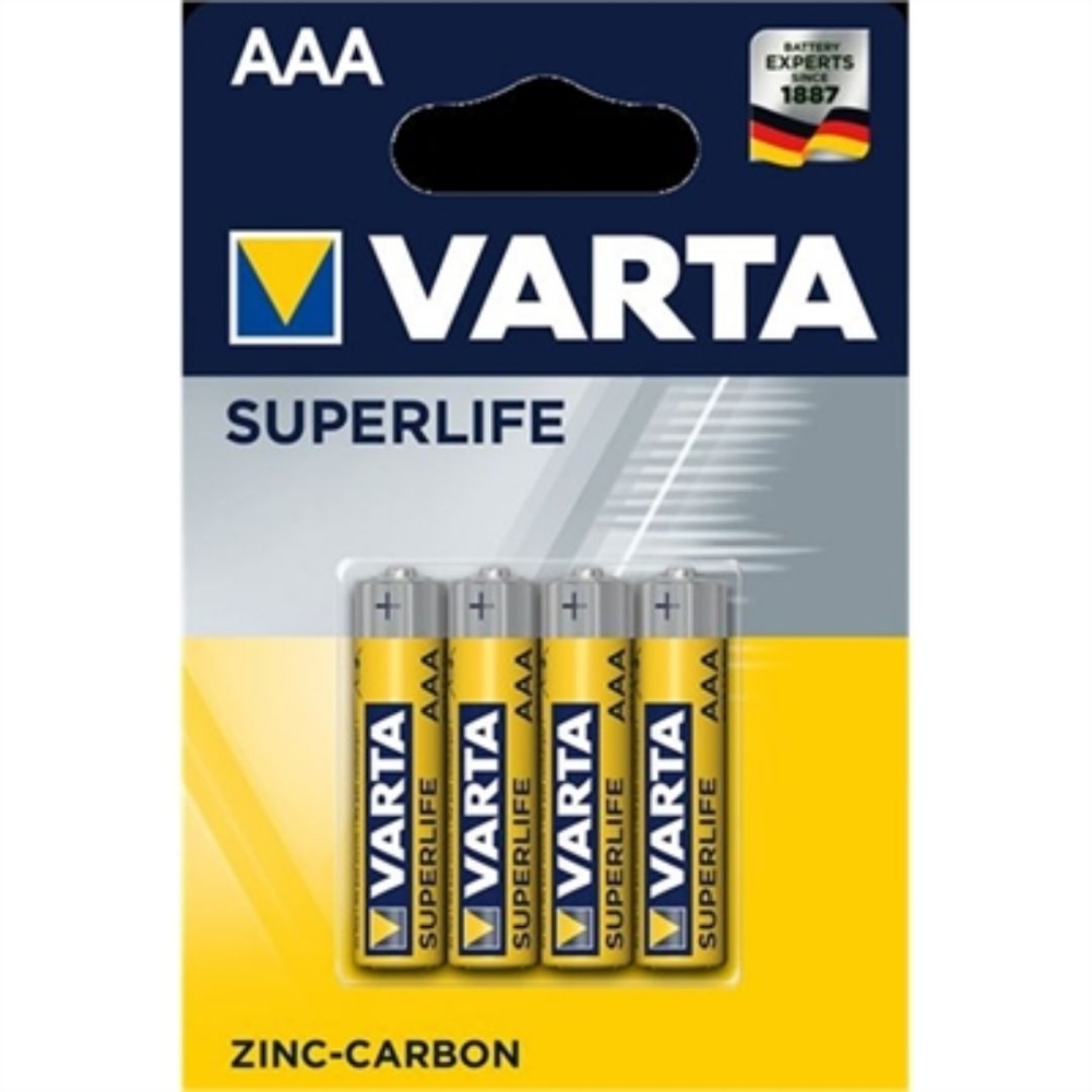 Picture of BATTERIA MINISTILO AAA ZINCO CARBONE 4PZ VARTA R03
