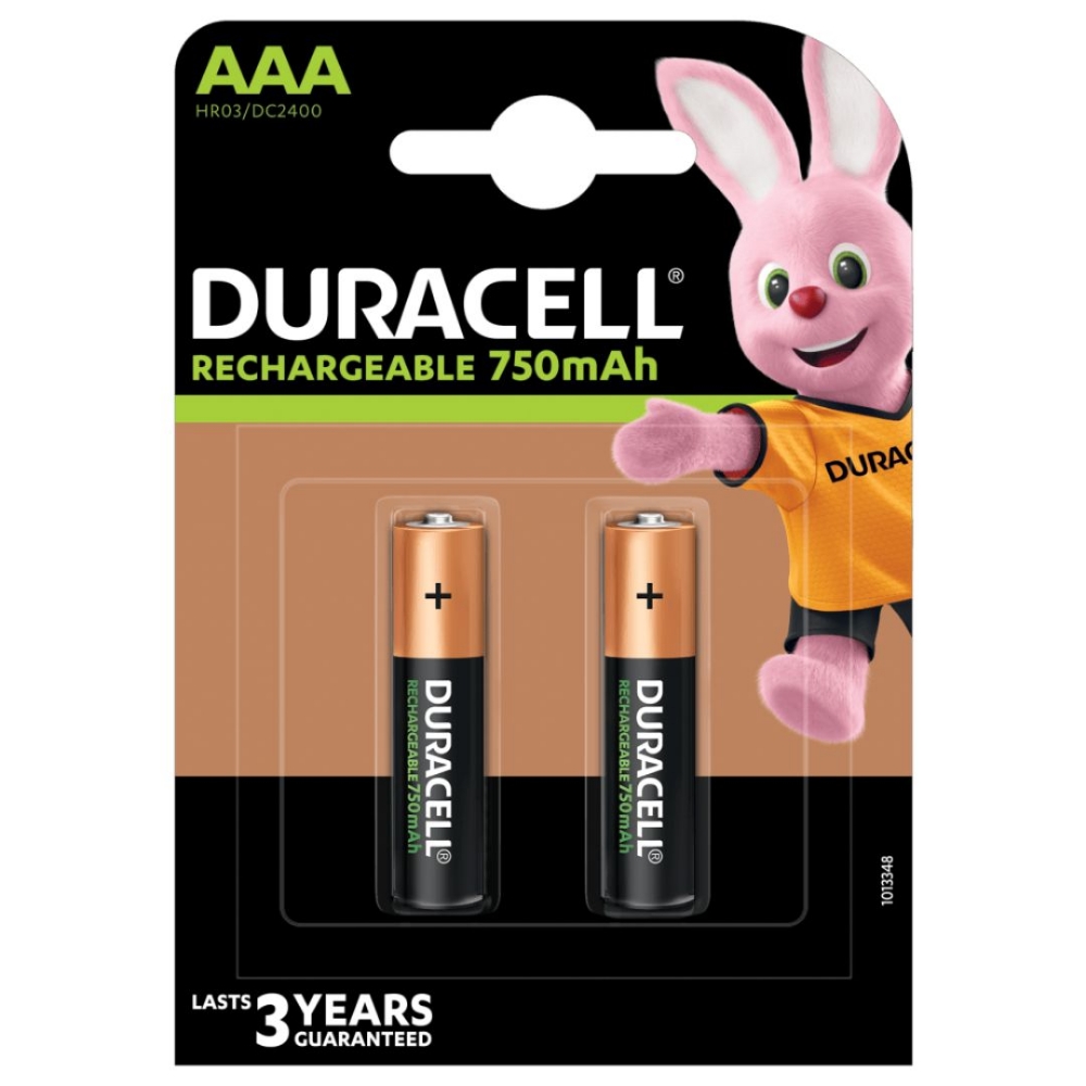 Immagine di BATTERIA MINISTILO RICARICABILE AAA 750MAH BLISTER 2PZ DURACELL HR03/DC2400