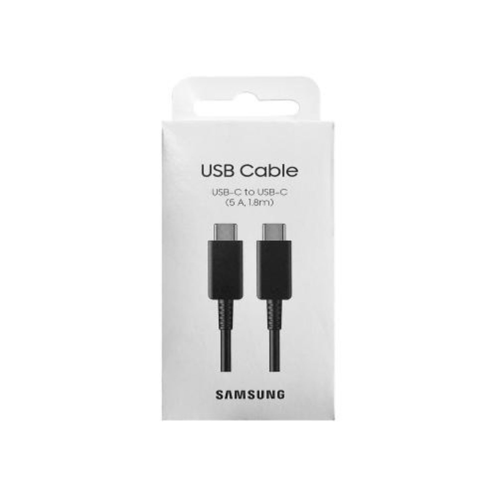 Immagine di CAVO DATI/CARICA PER SMARTPHONE TYPE-C / TYPE-C SAMSUNG 5A 1,8M EP-DX510JBEGEU BLACK