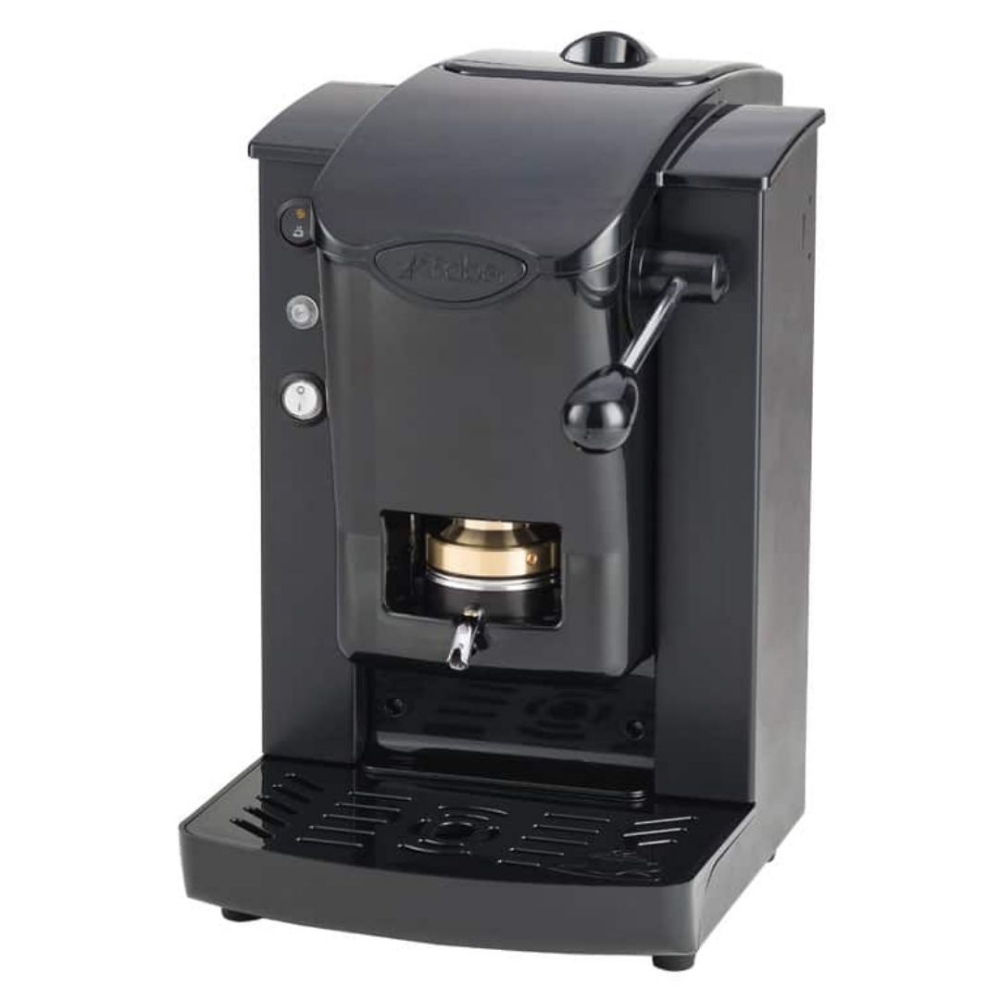 Picture of MACCHINA DA CAFFE' FABER SLOT PLAST BASIC TELAIO GRIGIO PLASTICHE NERO PRESSACIALDA IN OTTONE SPGRINBASOTT