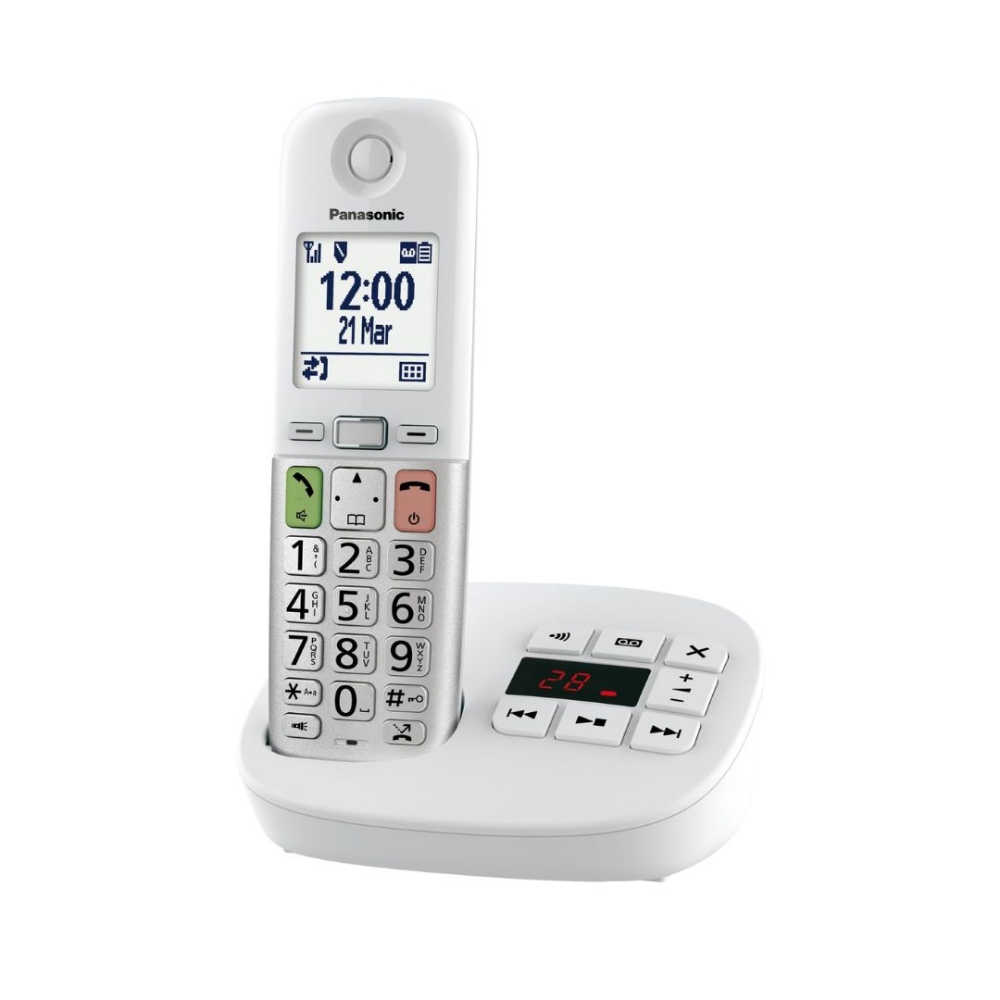 Picture of CORDLESS PANASONIC KX-TGU430EXWCON SEGRETERIA TELEFONICA BIANCO/ARGENTO