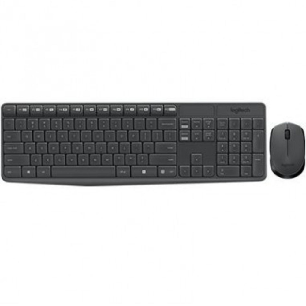 Immagine di TASTIERA + MOUSE OTTICO WIRELESS LOGITECH COMBO MK235 920-007913 NERO