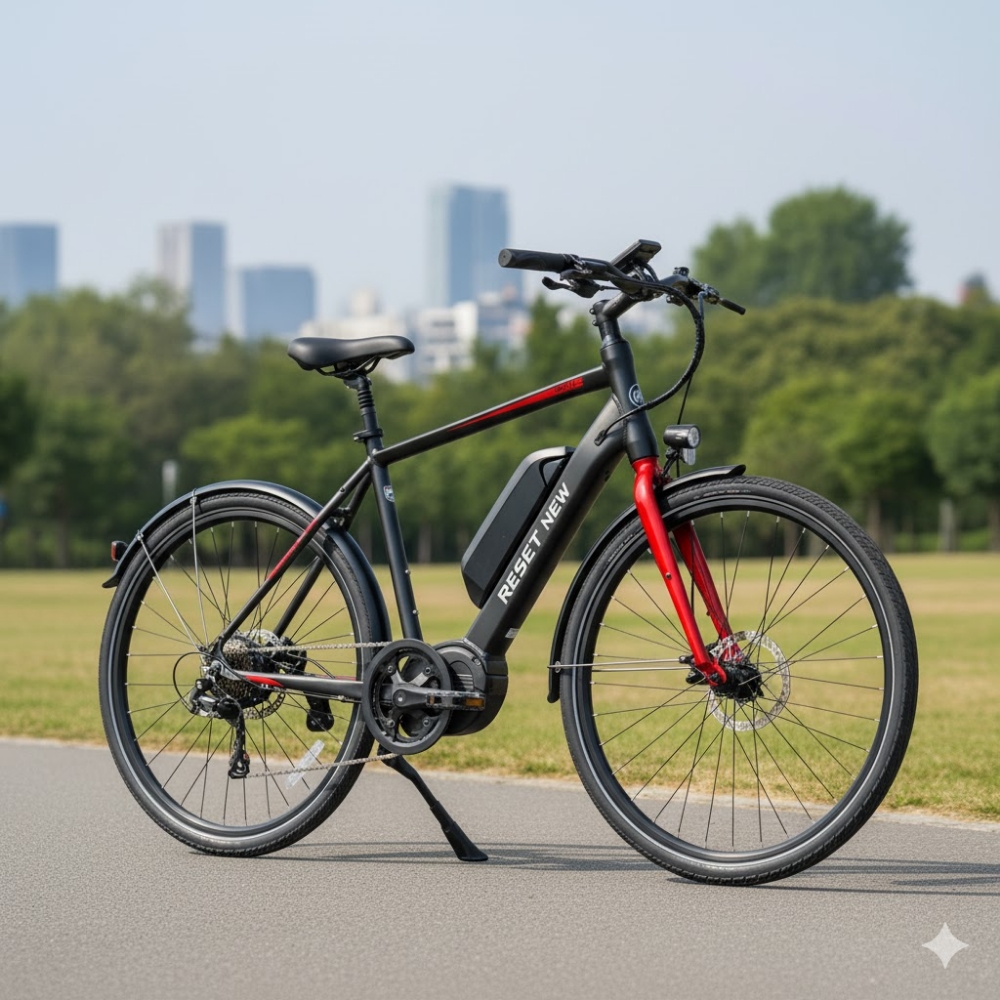 Picture of BICICLETTA ELETTRICA 250W RESET YOUNG NERO/ROSSO