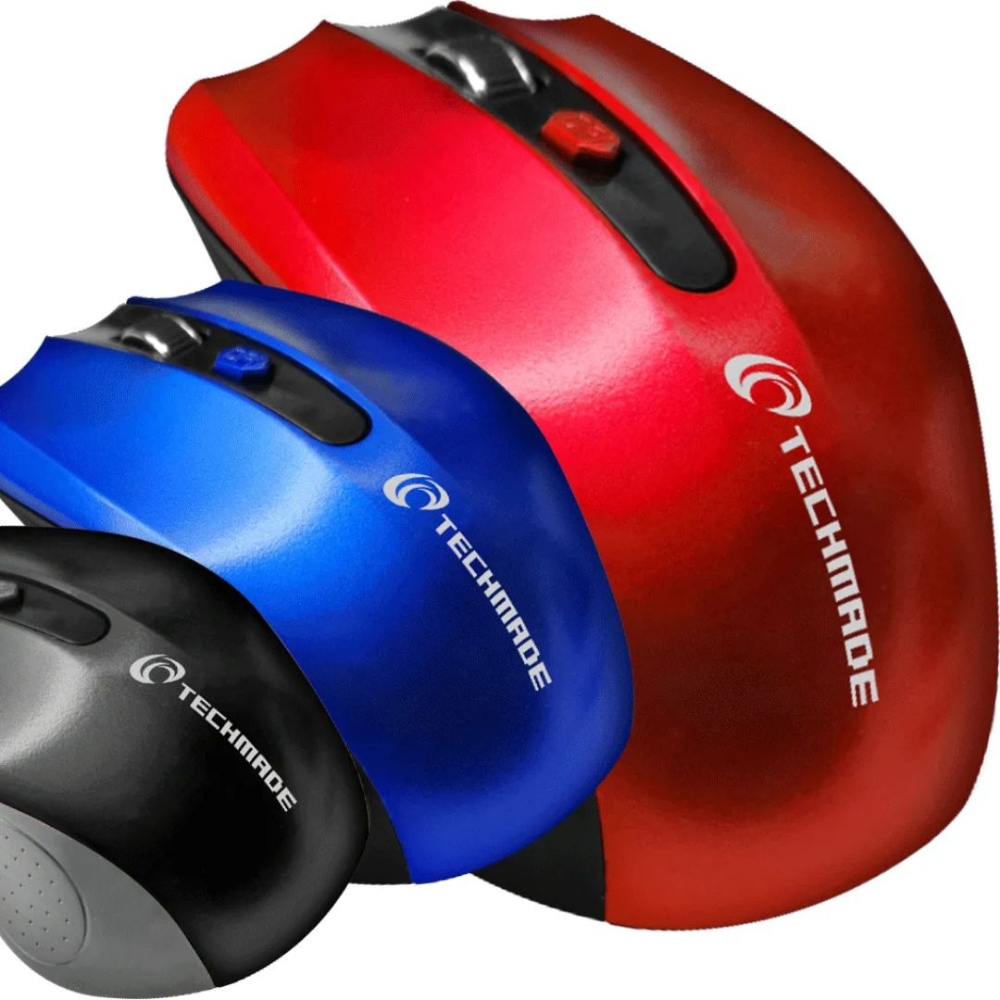 Immagine di MOUSE OTTICO WIRELESS TECHMADE TM-XJ30-RED RED