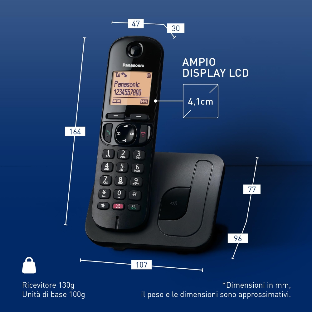 Immagine di CORDLESS PANASONIC KX-TGC250JTS SILVER